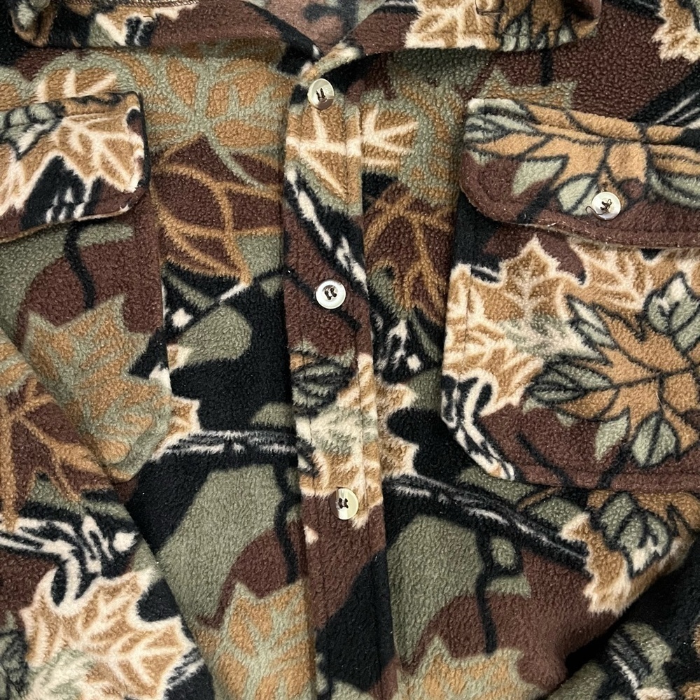 🦌 Vintage Official Hunter-Wear Camo Fleece Shirt Jacket - Women’s XL - Picture 5 of 8
